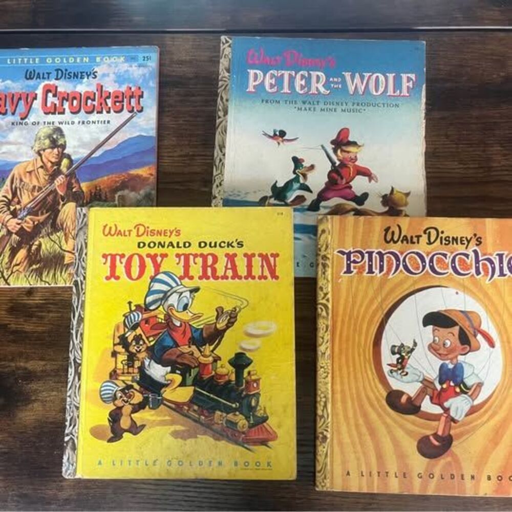 Vintage Disney Little Golden Books Set D Series